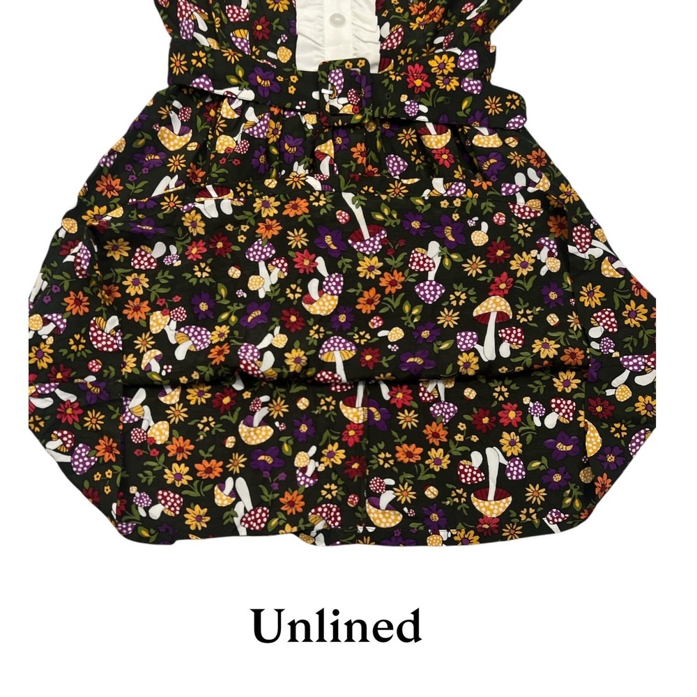 ModCloth Twee Mushroom Woodland Fairycore Dress Size 4 Literary Forest Flowers - Picture 7 of 8